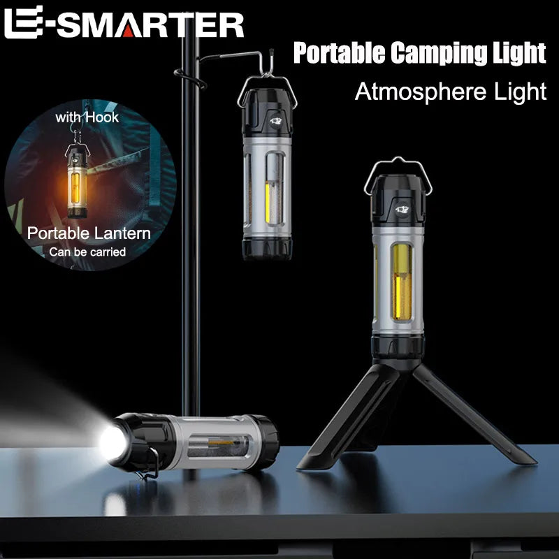 Rechargeable LED Camping Lantern – Stepless Dimming & Magnetic Base