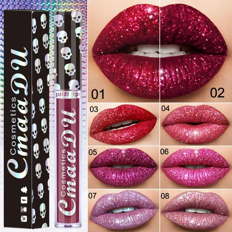 8Colors Shiny Liquid Lipstick Waterproof Nude Matte Velvet Glossy