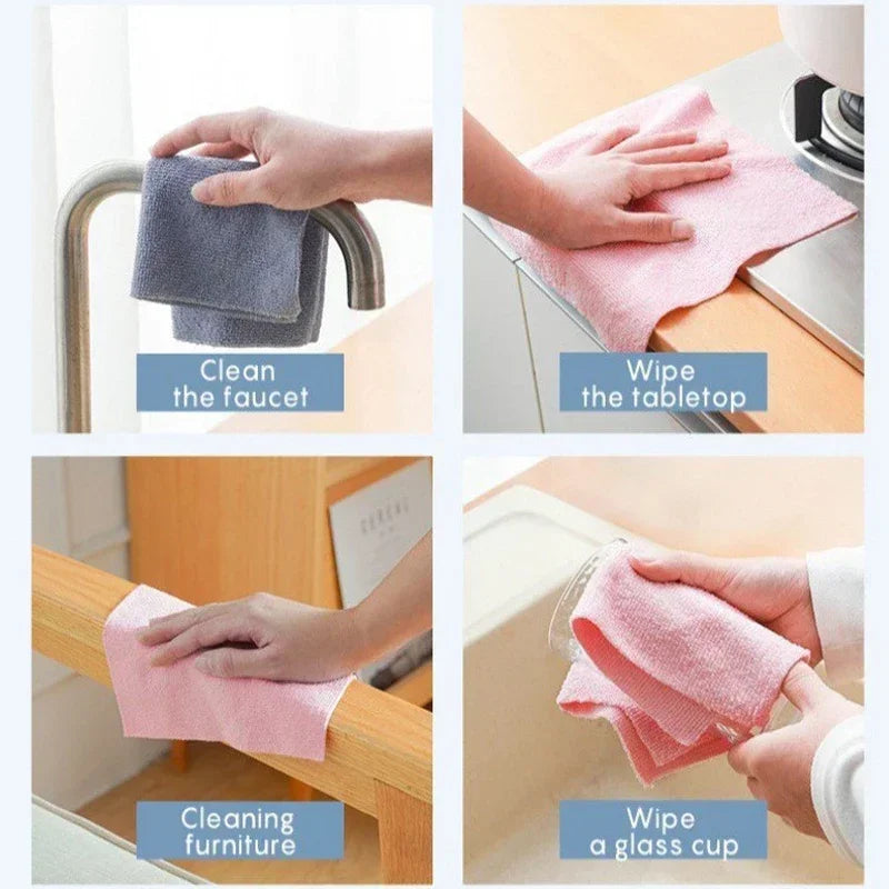Reusable Microfiber Cleaning Cloth Roll – Paper Towel Replacement Reusable Cleaning Cloths Zpaxo