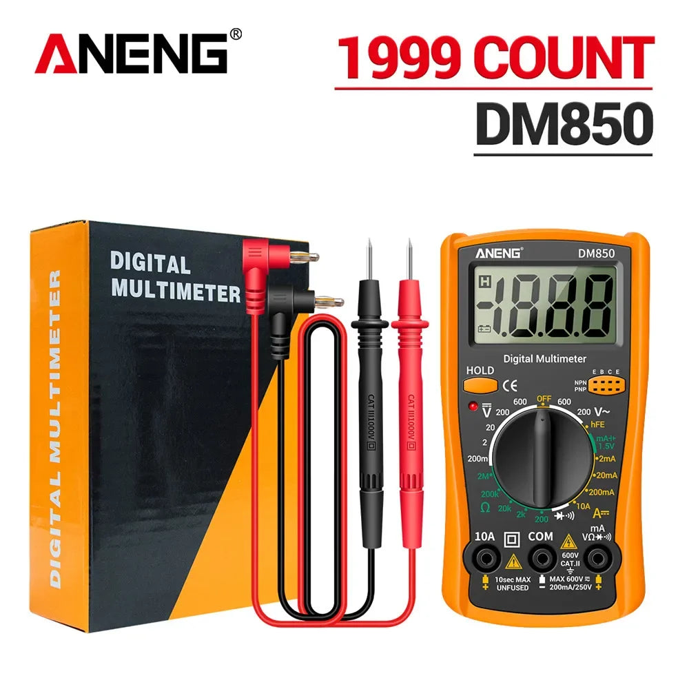 ANENG DM850 Digital Tester Ohm Automatic Counts Auto Current Ammeter