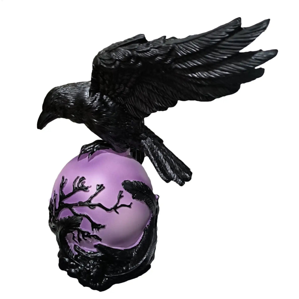 Raven Light Gothic Violet LED Fantasy Home Decor Glowing Orb Lamp
