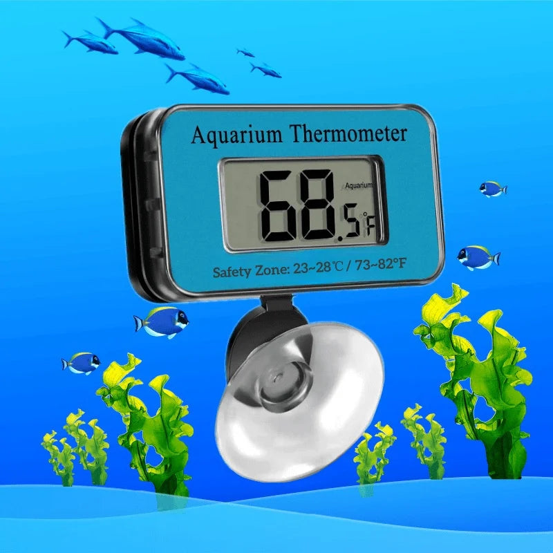 LCD Digital Aquarium Thermometer Probe Suction Cup Fish Tank Water