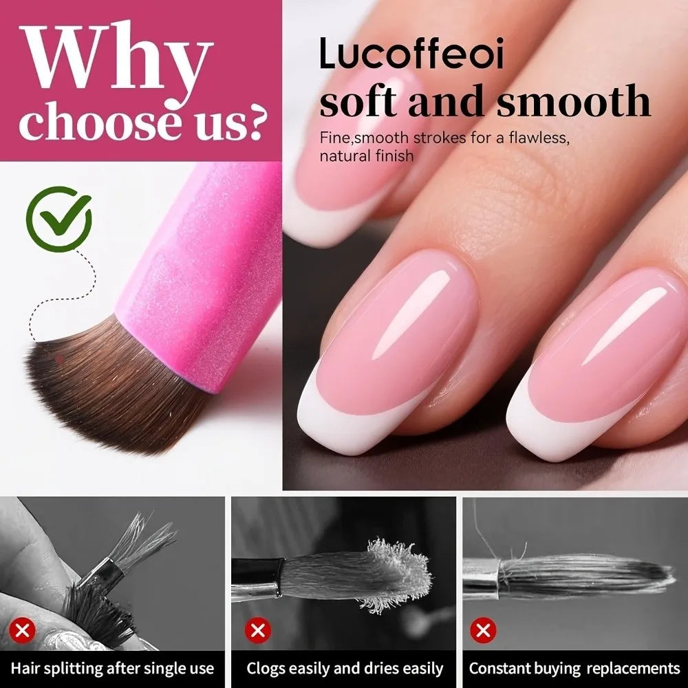 New 3 in 1 Nail Art Brush Multi-Function Cleaning Gel Nail Brush Handle Drawing Nail Brush Nail Artists Zpaxo
