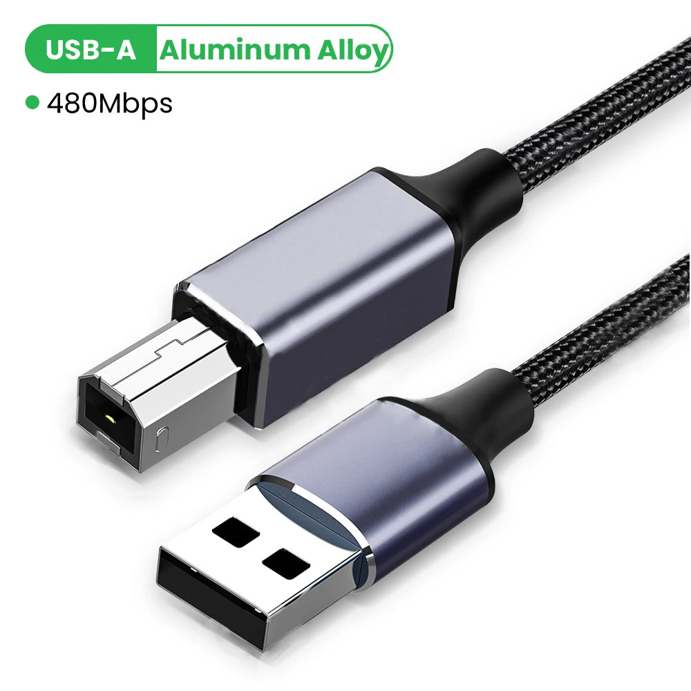 USB B 2 0 Printer Cable 1m 2m 3m C Canon Epson HP Cord Scanner Zpaxo USB-A 1m