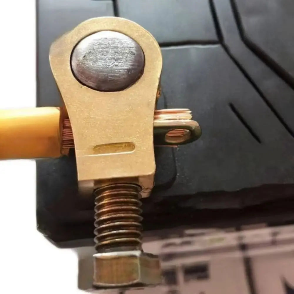 Positive Negative Poles Brass Screw Terminal Blocks Copper Material Top Fast Car Battery Terminal Connectors Safe Operation Zpaxo