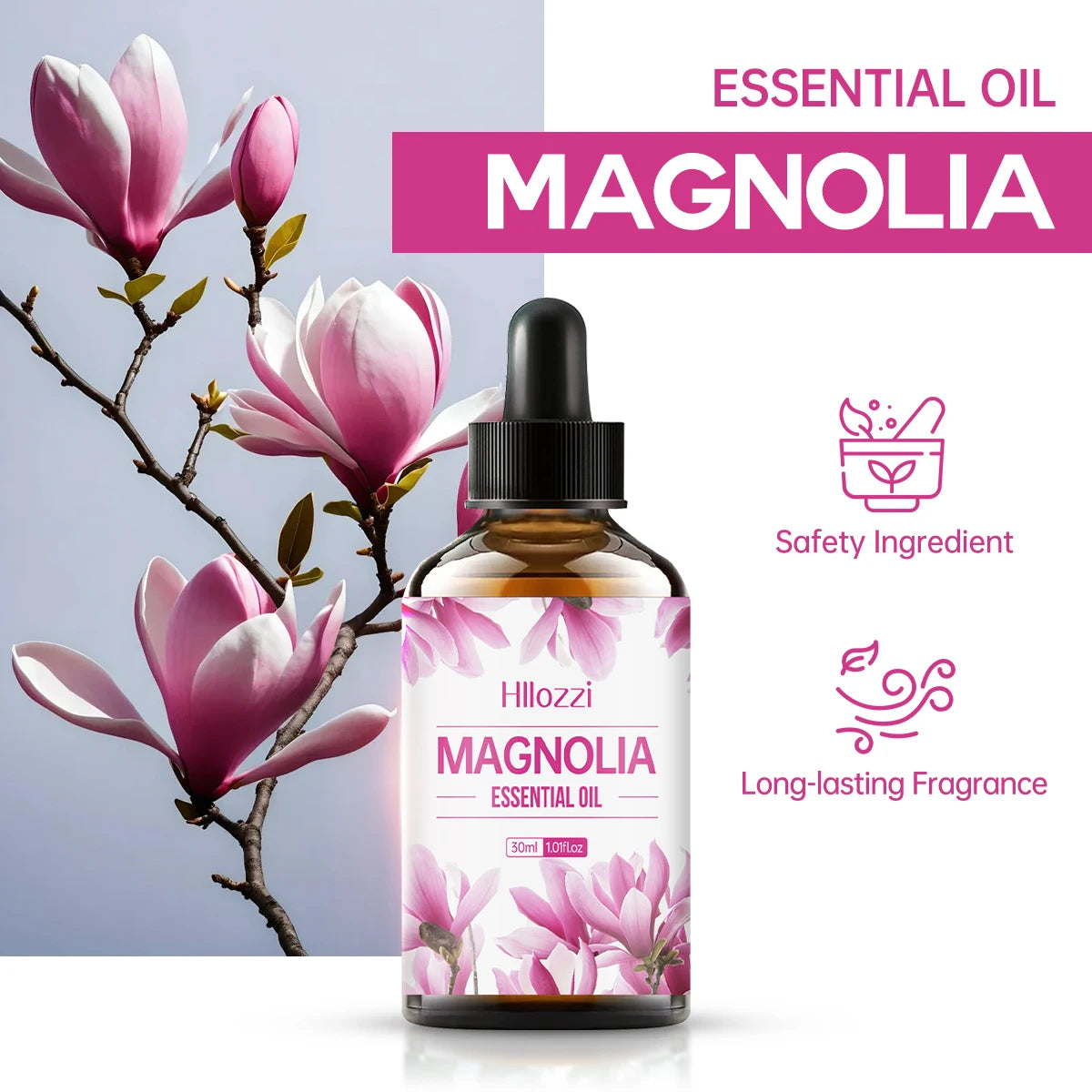 Magnolia essential oil, rich scent, skin care, hair care, hydration, moisturizing, aromatherapy, aromatherapy, candles, DIY prod Zpaxo