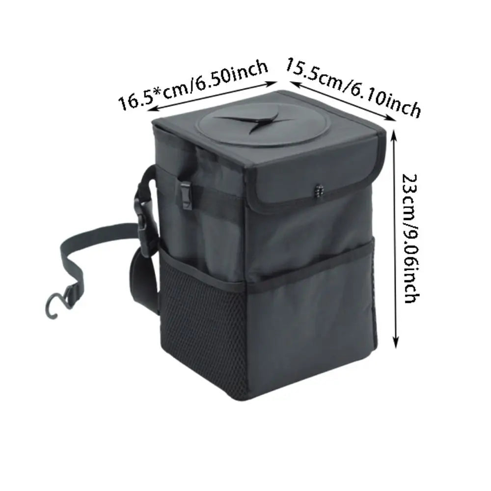Oxford Cloth Car Trash Can Waterproof Washable Hanging Garbage Bag Zpaxo