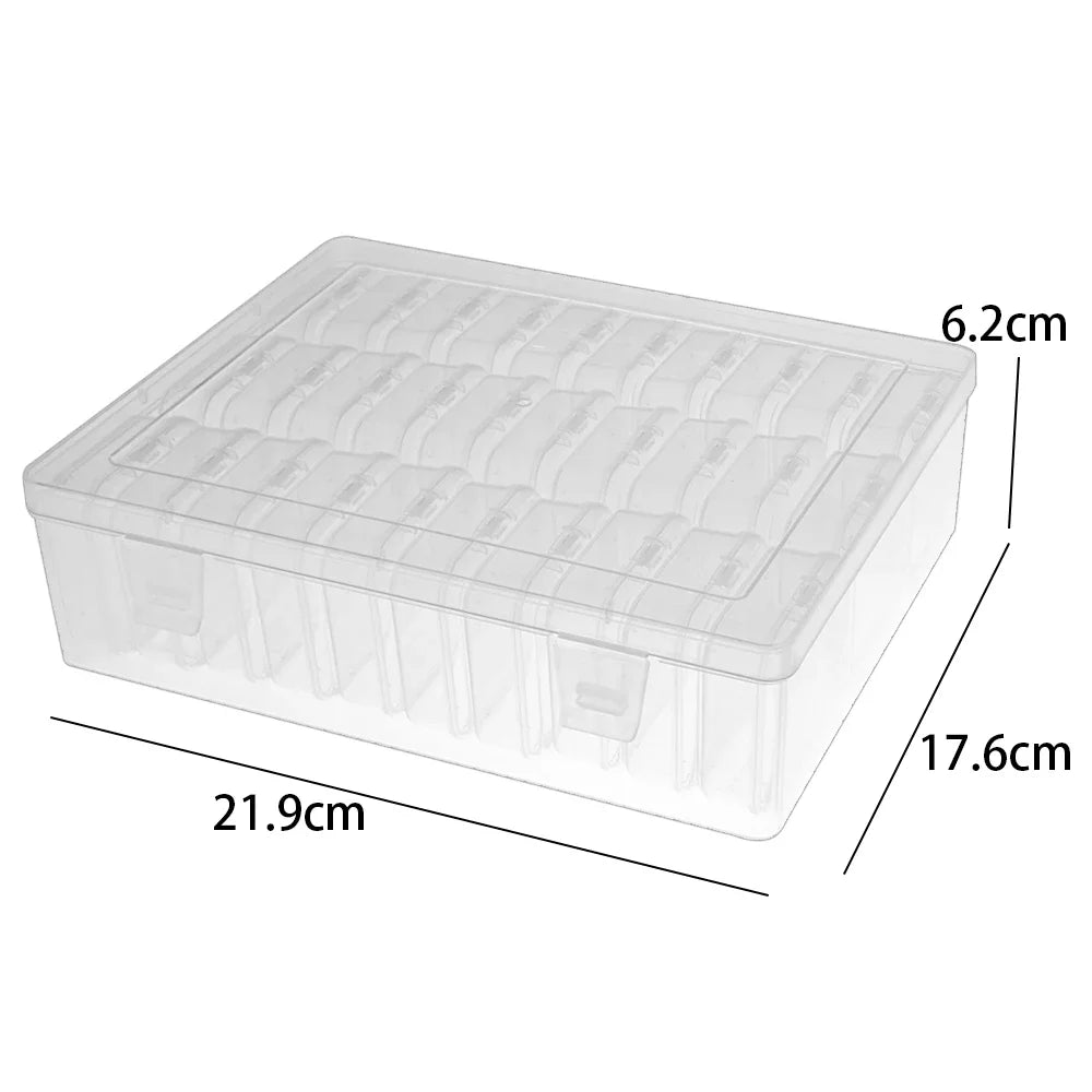 30/14x Clear Rhinestone Boxes Plastic Organizer 5D Nail Art Accessories Containers Art Craft Bead Seed Jewelry Tabletop Storage Zpaxo 30PCS (1 box)