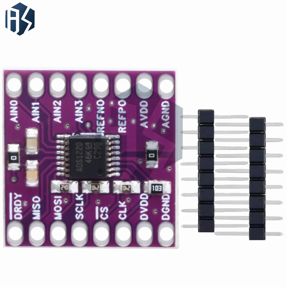 ADS1220 ADS1120 ADC 24 Bit 16 Bit Converter Module I2C Low Power 24 Bit Analog-to-Digital Converter for Arduino Zpaxo