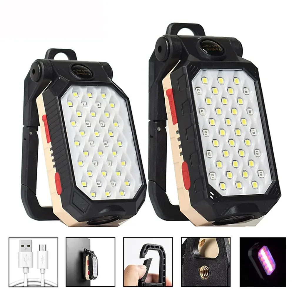 ESMARTER COB LED Work Light – Rechargeable Magnetic Lantern