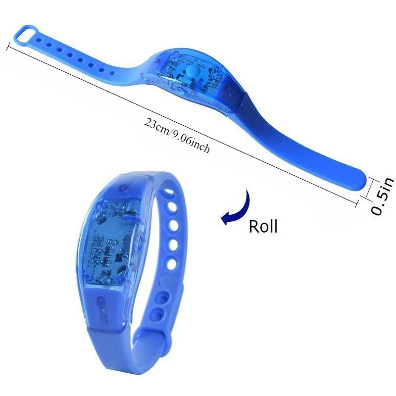 LED Light Up Bracelet Adjustable Music Sound Activated Glow Bracelets