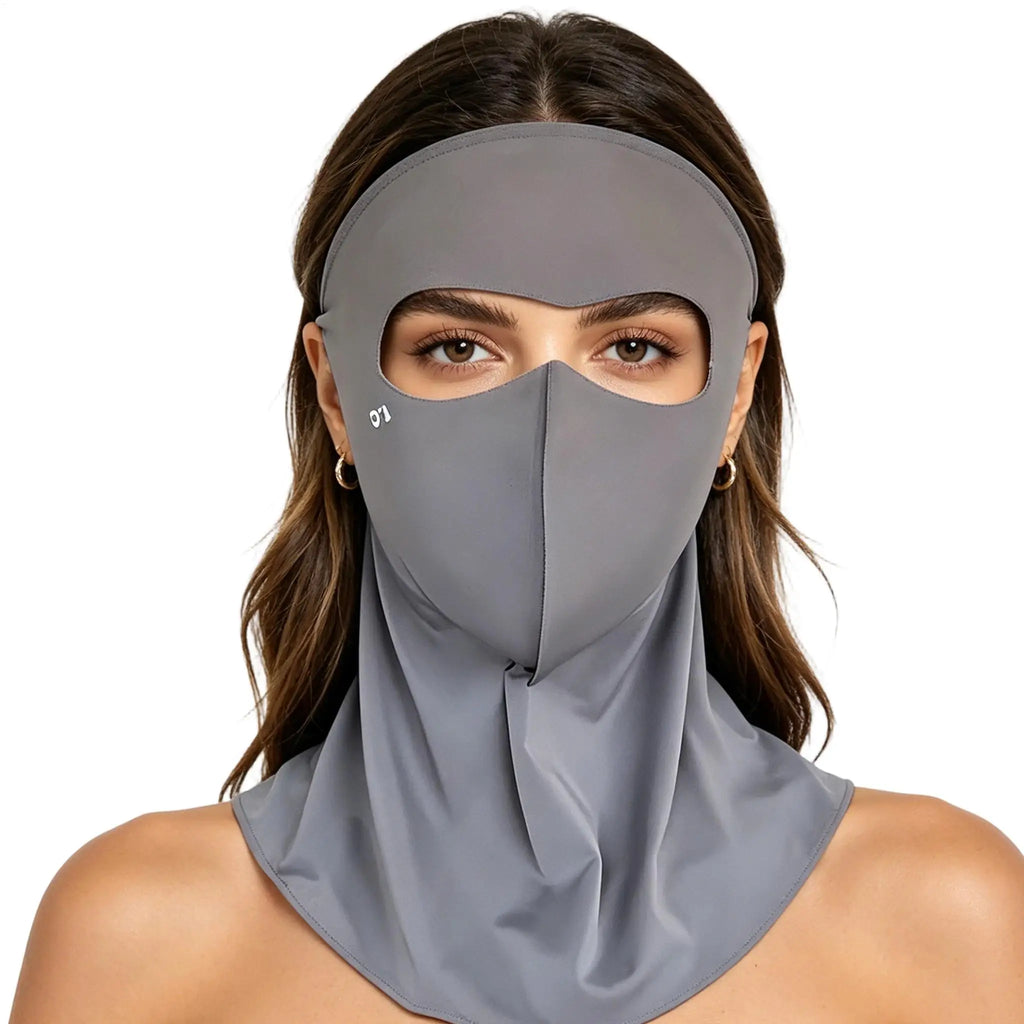 UPF 50+ Ice Silk Sun Face Mask – UV & Neck Protection UV Protection Face Mask Zpaxo