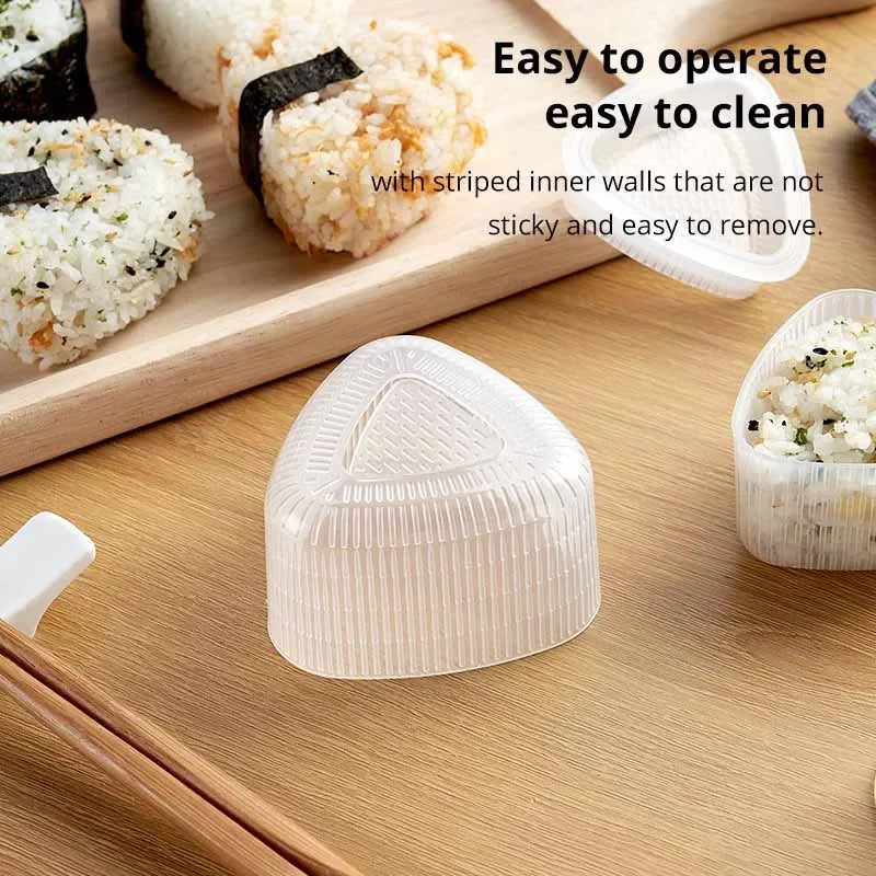 Sushi Mold Kit – Onigiri Rice Ball & Triangle Maker (2 Pack) Sushi Mold Kit Zpaxo