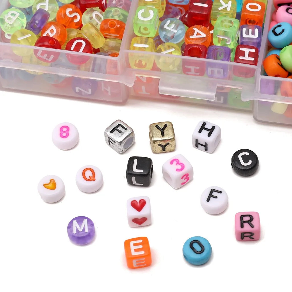 1080-Pc Acrylic Letter Bead Set – 15-Grid DIY Jewelry Kit DIY Bead Jewelry Kit Zpaxo