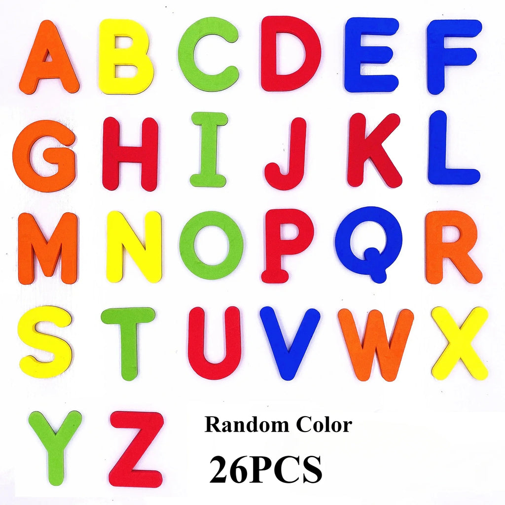 Magnetic Letters Numbers Alphabet ABC 123 Fridge Magnets Plastic Educational Preschool Learning Toy Set Uppercase Lowercase Math Zpaxo Random Color-1