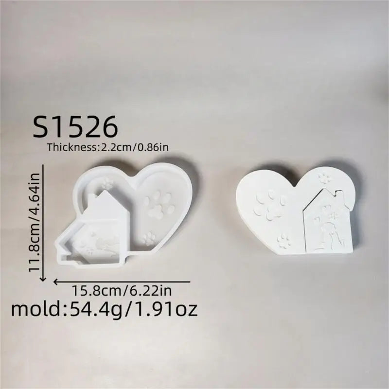 Heart House Silicone Molds Heat Resistant Epoxy Resin Craft Soap Home