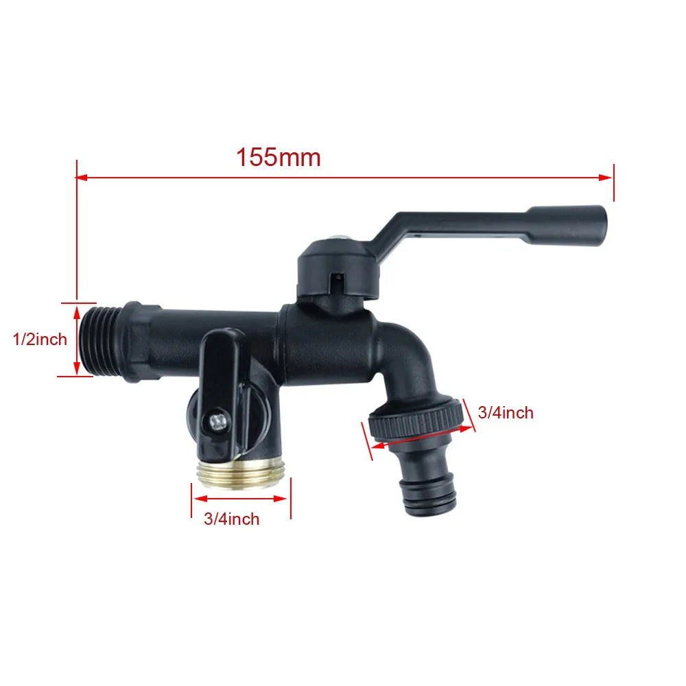 All-Copper Garden Faucet Valve – 1/2", 3/4" & 1" Thread Tap