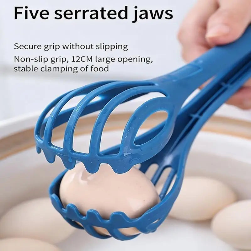 Ergonomic Handle Multifunctional Eggs Whisk Tongs ABS Safe Easy Clean