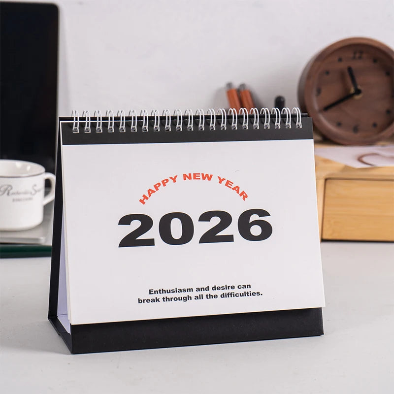 2026 Calendar Simple Book Monthly Daily Planner Scheduler Time Management Home Office Desktop Decoration Standing Calendar Zpaxo A4