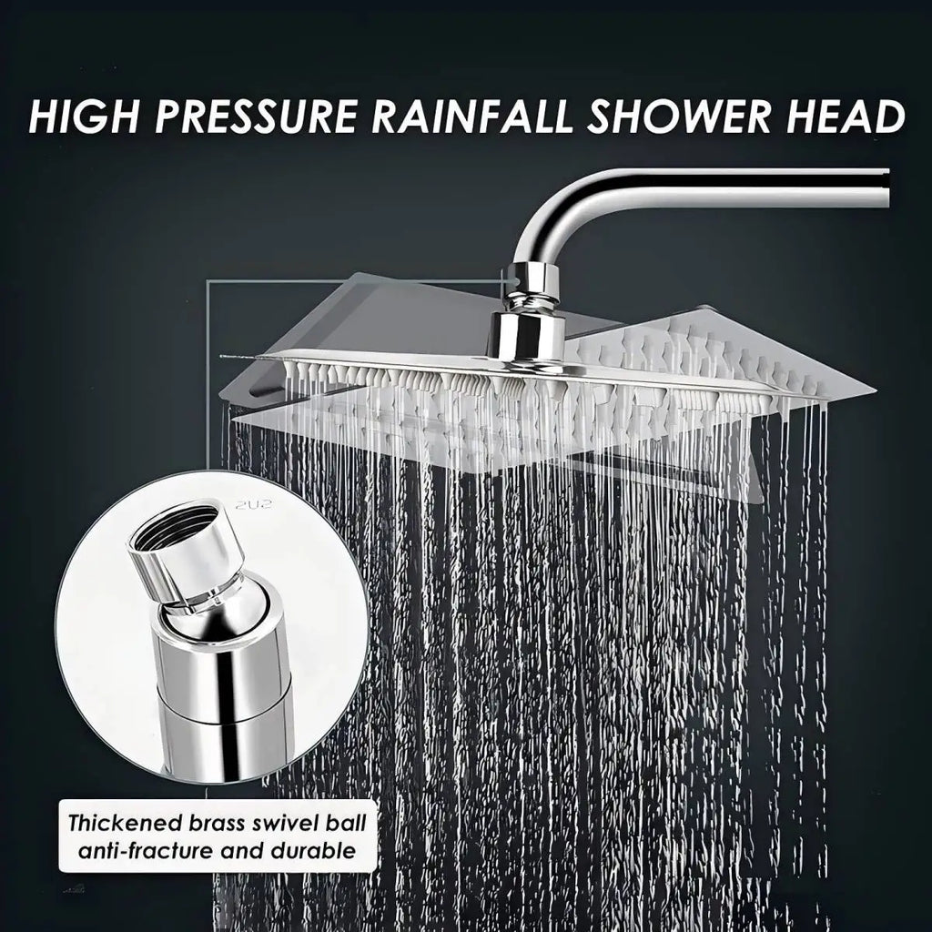 Rain Shower Head 304 Stainless Steel Square Spray Ultra-thin