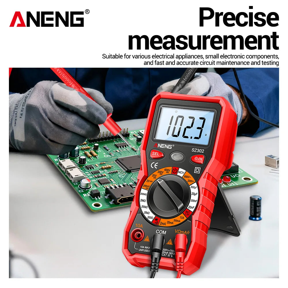Resistance Ohm Ammeter Tester Tools Multimeter Digital AC DC Votage