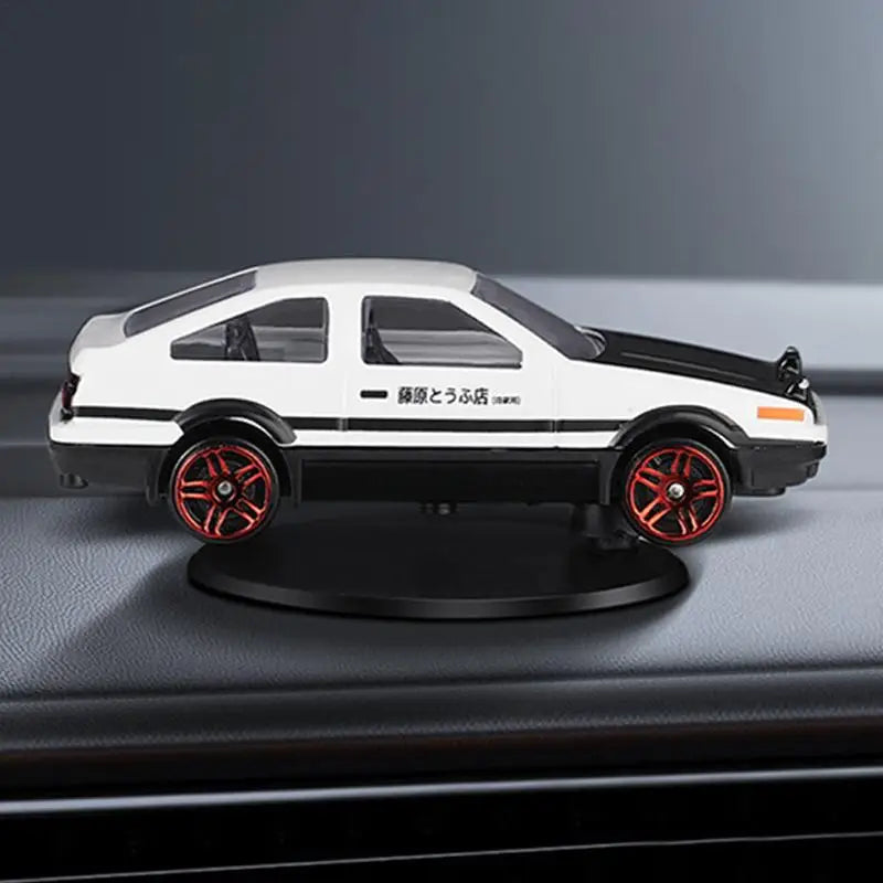 Car Interior Ornaments AE86 Drift Rotating Ornaments Auto Dashboard Turning AE86 Racing Model Decor Classic Center Console Decor Zpaxo