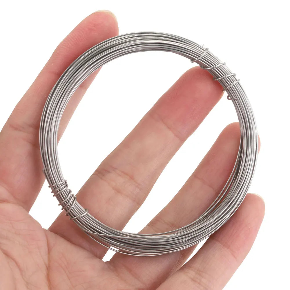 10m Roll 0 3- Stainless Steel Wire Jewelry Making Beads Cord String