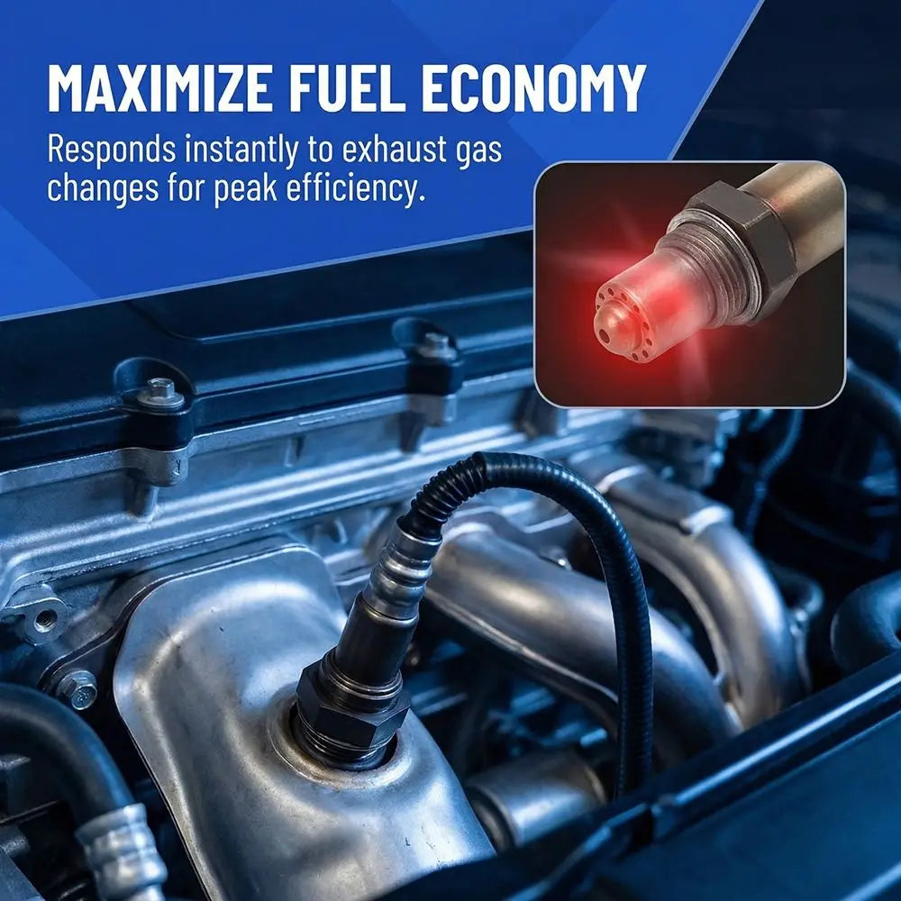 Universal Air Fuel Ratio Oxygen Lambda Sensor Metal High Resolution Oxygen O2 Sensor Wide Measuring Range Versatile Zpaxo