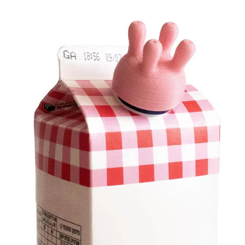 Milk Bottle Cap Carton Diverter Cartoon Reusable Juice Drinking