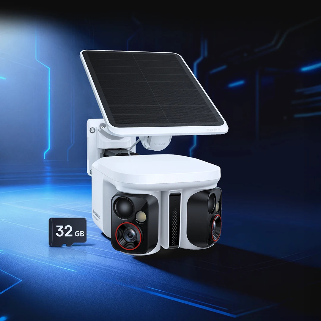 Baseus Security X1 Outdoor Dual Camera Wireless 3K Solar Panel Face Zpaxo With 32GB SD Card