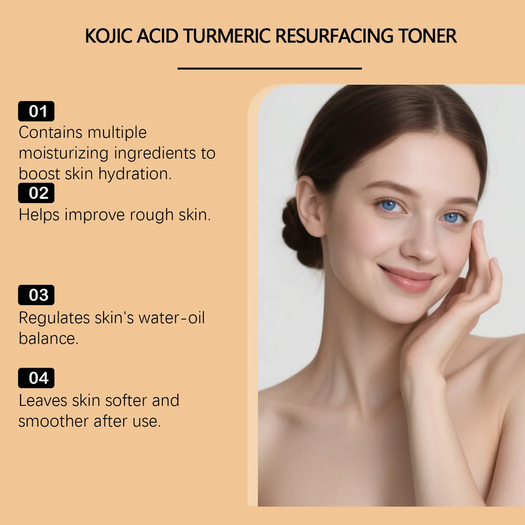Hoygi Kojic Acid Turmeric Brightening Toner | Pore Minimizing Brightening Face Toner Zpaxo