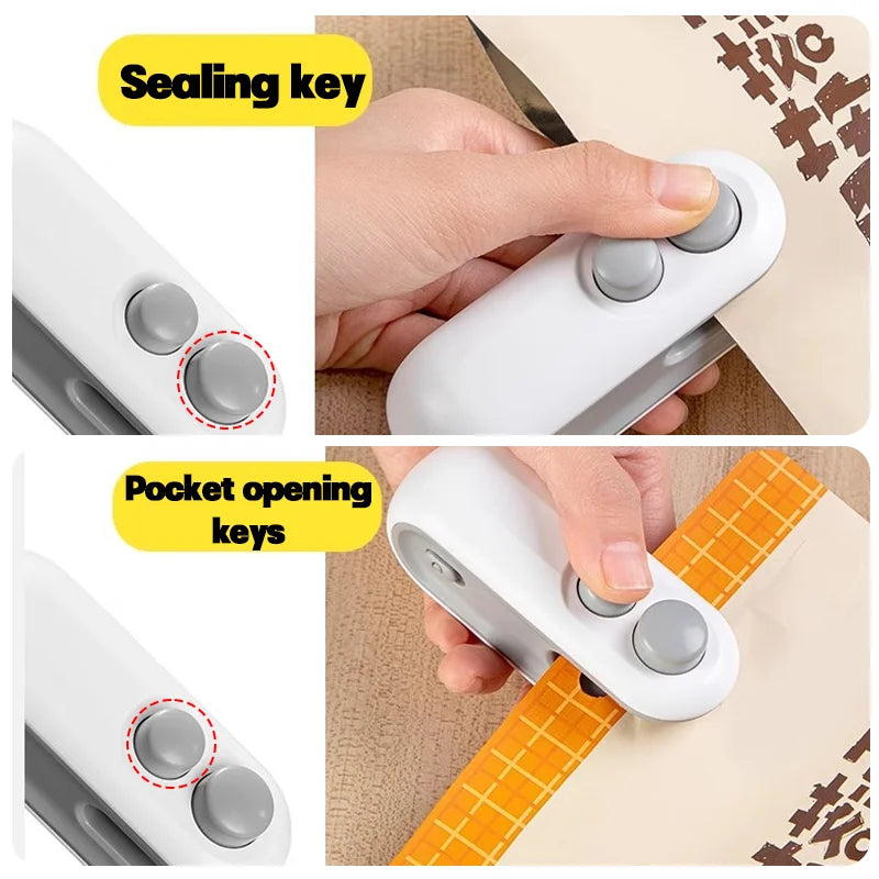 Mini Bag Sealer 1 Rechargeable Heat Seal Cutter Magnet Resealer