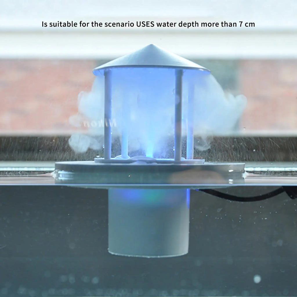 LED Light Floating Mist Fog Maker Cover Guard Landscape Aquarium Reptile Pet Fishtank Fountain Aquarium Fogger Machine Parts Zpaxo