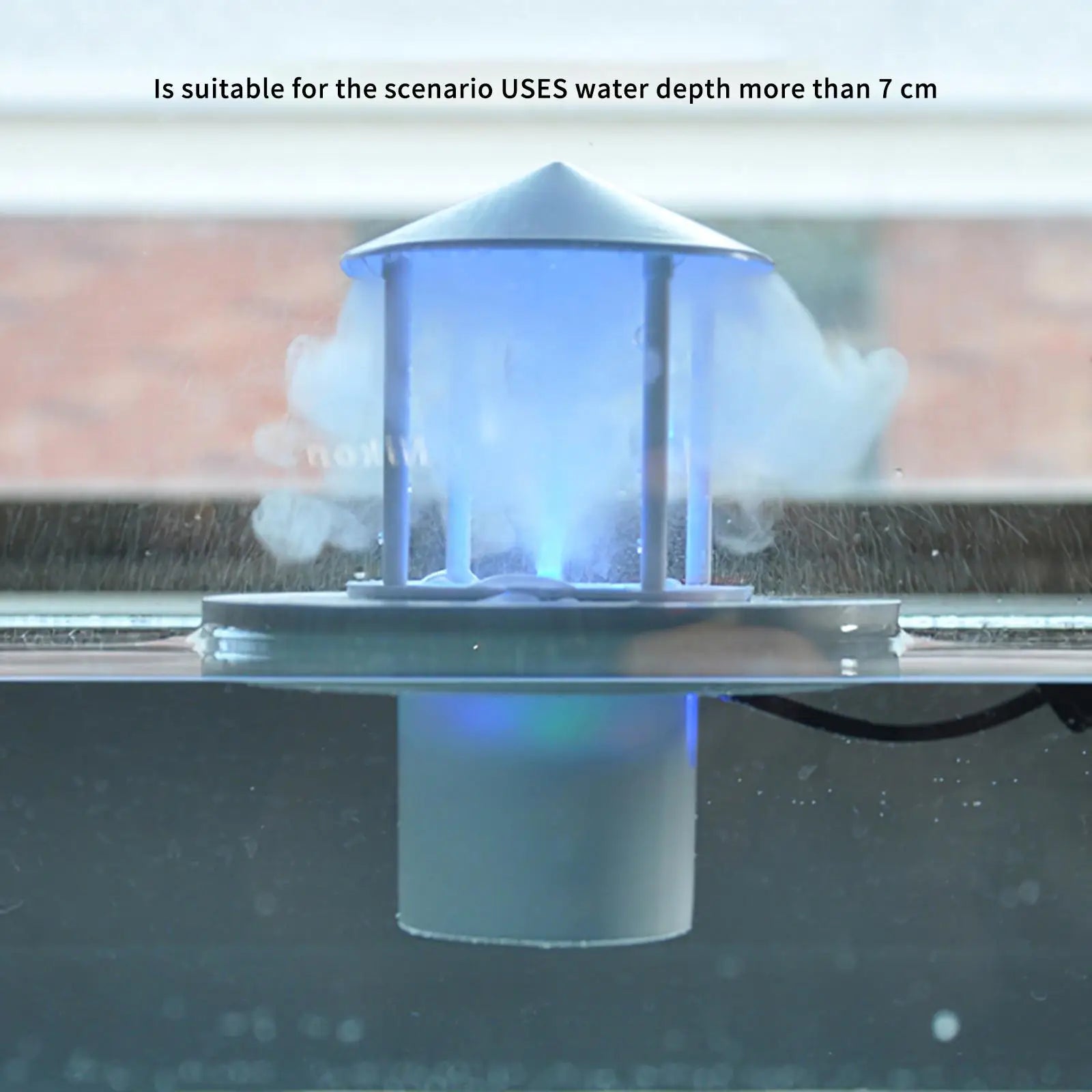 LED Light Floating Mist Fog Maker Cover Guard Landscape Aquarium Reptile Pet Fishtank Fountain Aquarium Fogger Machine Parts Zpaxo