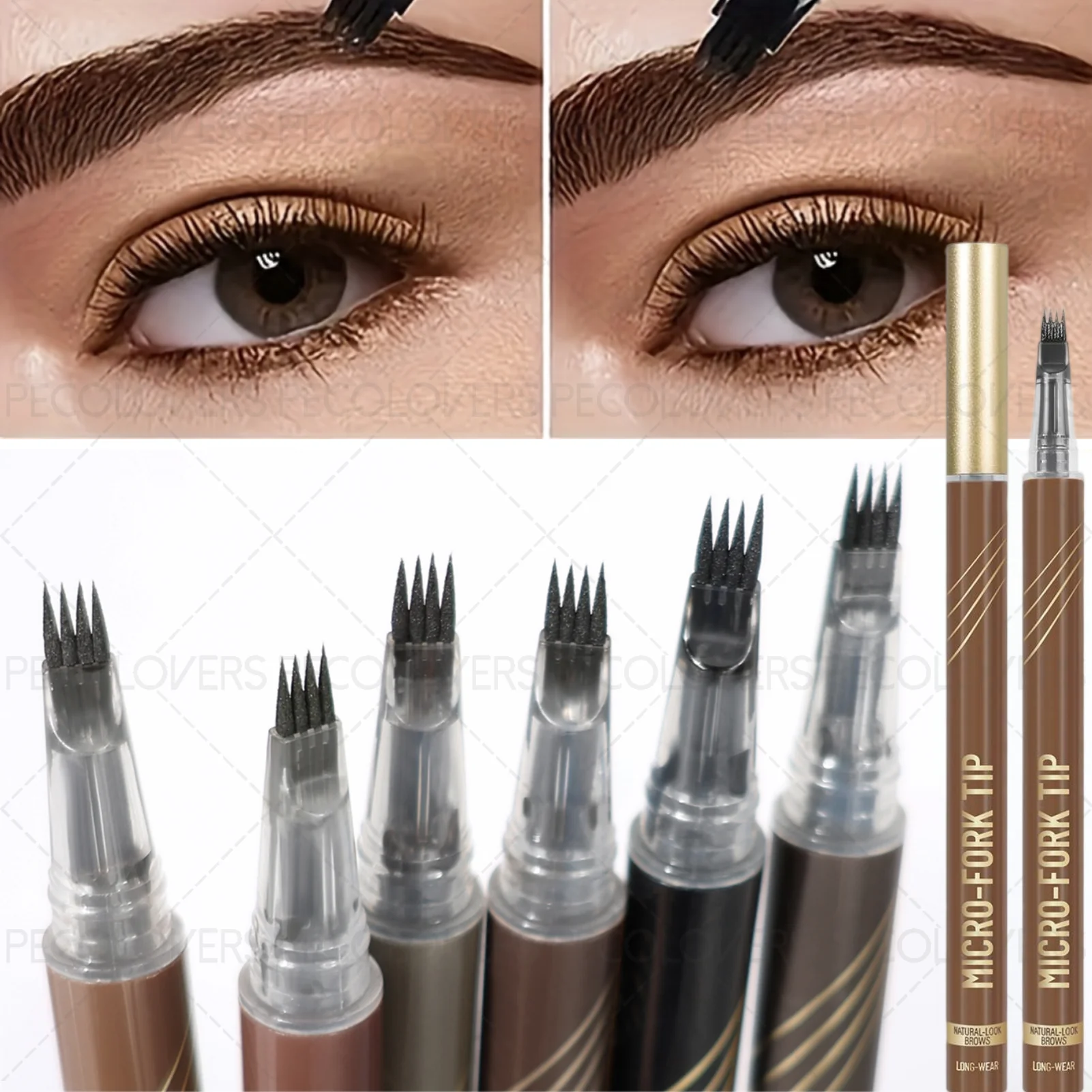 1Pc 3D Wild Eyebrow Pencil - Waterproof, Quick-Dry, Long-Lasting Brow Shaping for a Natural, Voluminous Look Zpaxo