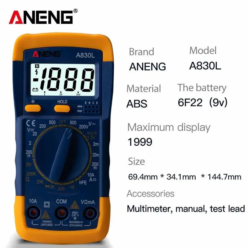 ANENG A830L Profesional 1999 AC DC Voltage Current Tester Lcr Meter