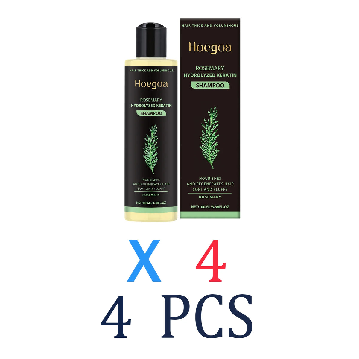 Rosemary Shampoo Thickening Moisturizing Repairing Hair Care Gentle Zpaxo 4 Pcs