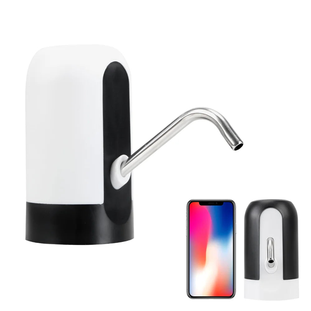 Automatic Water Dispenser Blue LED Light Wireless Electric Pump