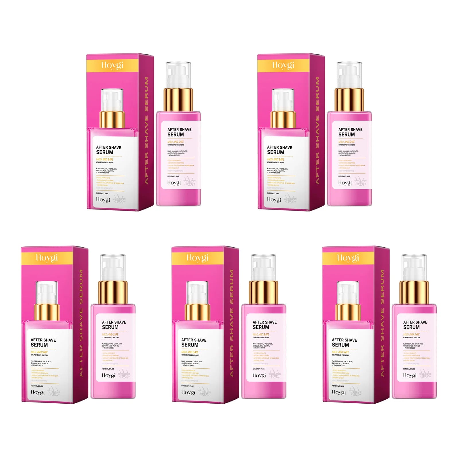 Hoygi After Shave Serum – Soothing Post-Shave Essence 90ml After Shave Serum Zpaxo 5Pcs 90ml