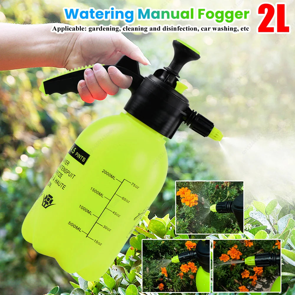 2L Hand Pressure Water Sprayer Adjustable Nozzle Garden Sprayer Disinfection Spray Bottle Plants Sprinkler Watering Can For Agri Zpaxo