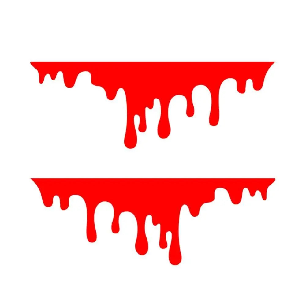Halloween Car Red Blood Drips Stickers PET Headlight Sticker Easy Zpaxo 1 Pair
