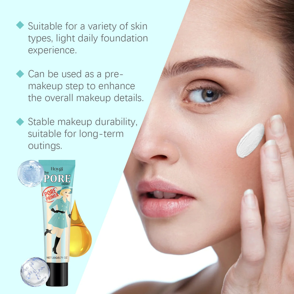 Hydrating Pore Minimizing Primer Long Lasting Non Greasy Makeup Base for Smooth Skin Wrinkle Reduction Face Primer All Daily Use Zpaxo