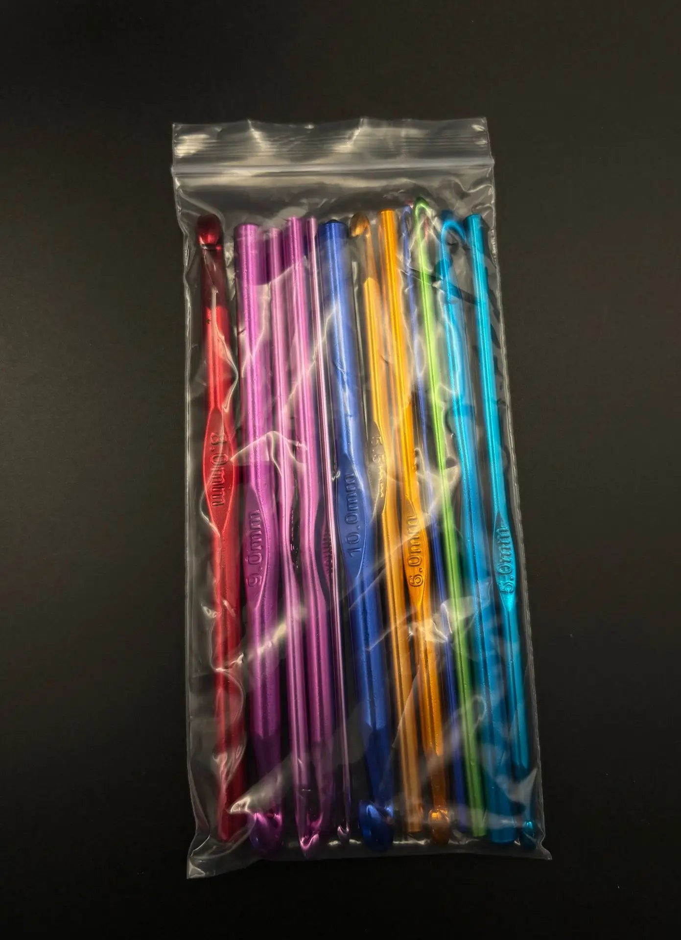 Aluminum Knitting Needles Metal Crochet Weave Sweater DIY Hand Craft Zpaxo 12pcs