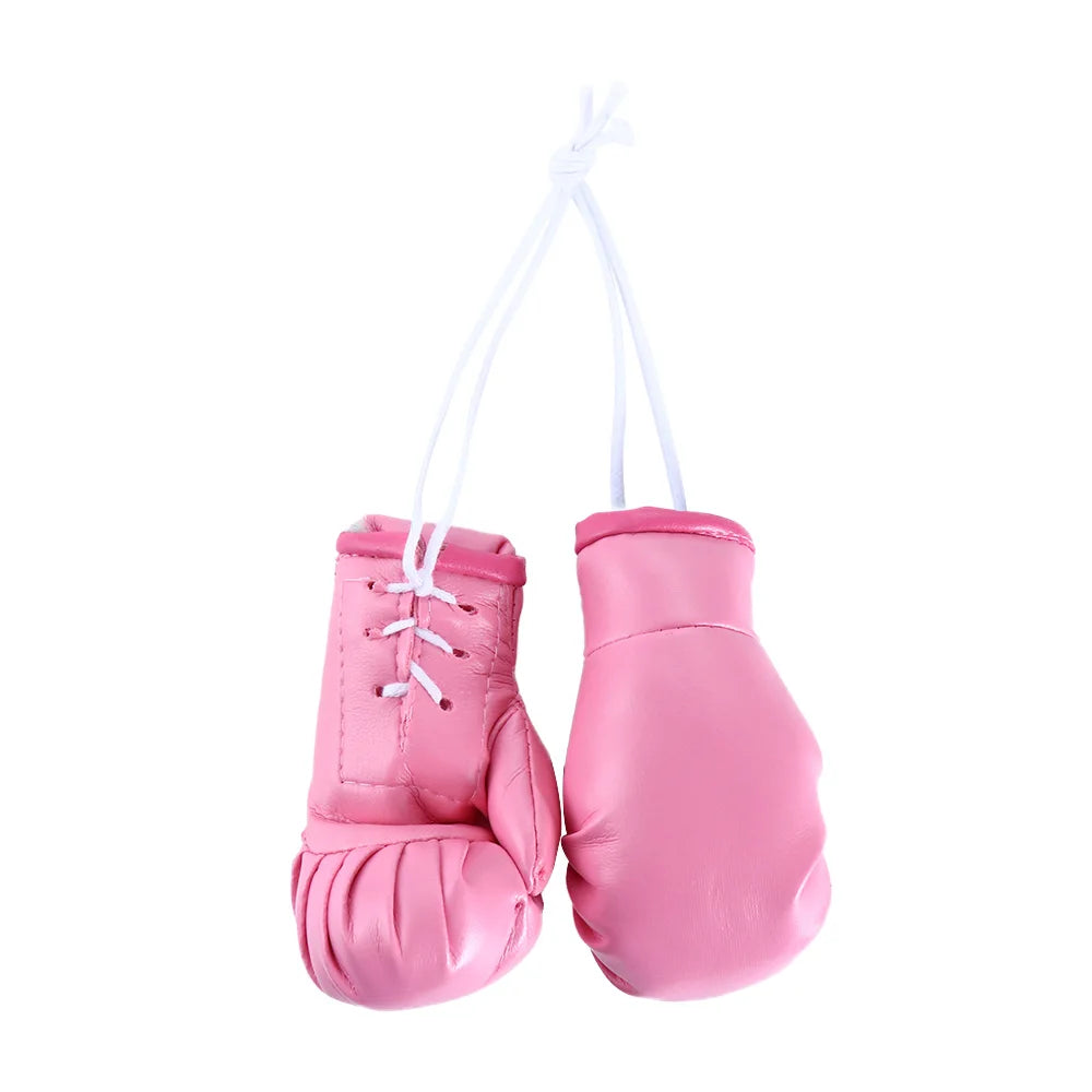 Ornaments Car Pendant Leather Miniature Punching Gloves Boxing Mini Zpaxo Pink