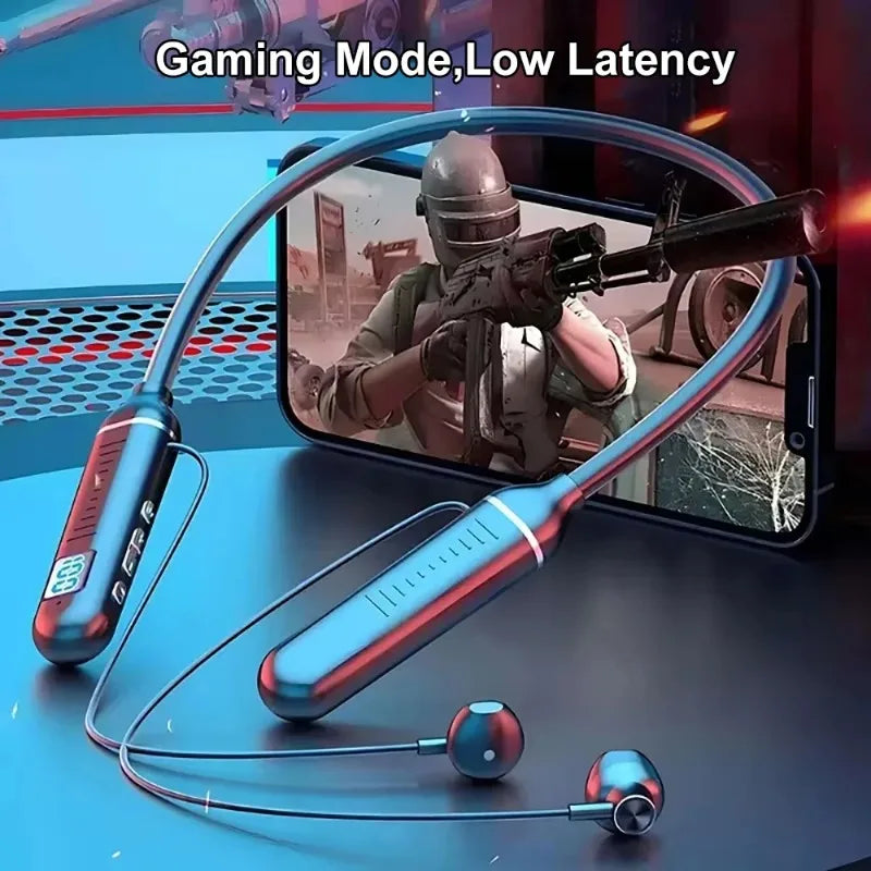 Wireless Earphones Bluetooth 5 3 Neckband Headphones Gaming LED