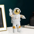 Resin Astronaut Figurines Spaceman Sculpture Miniatures Parties Cake Zpaxo Golden Standing