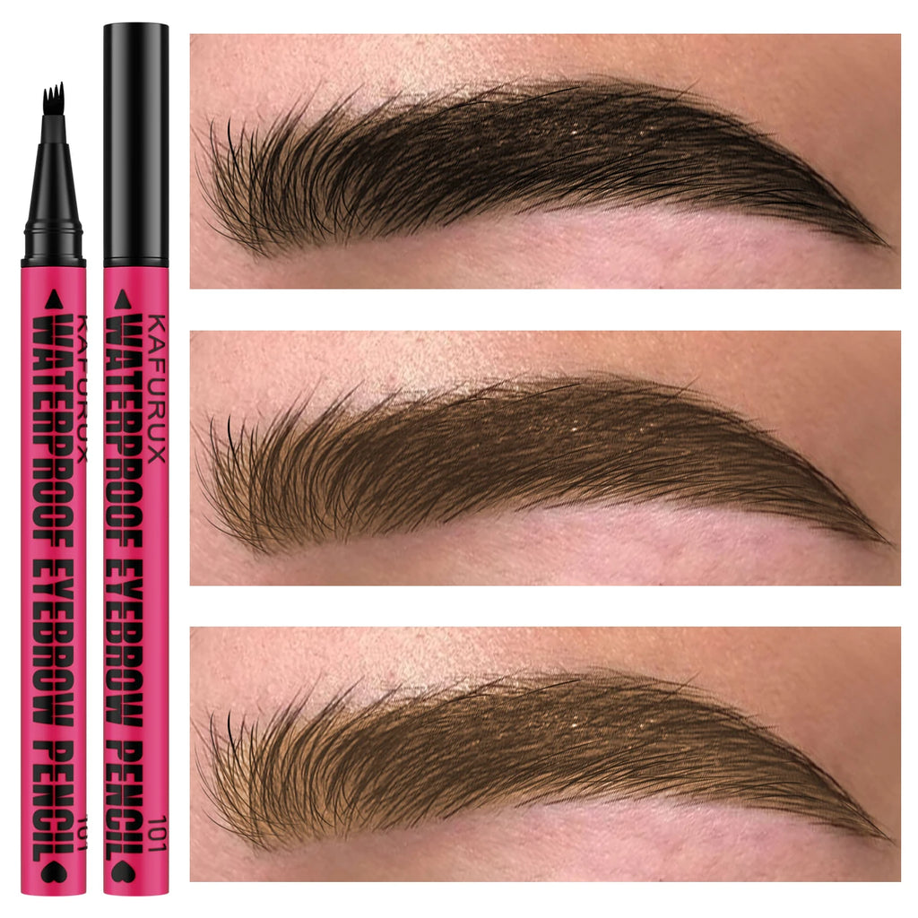 3-color Waterproof Eyebrow Pen Microblading Pencil 4 Split Head