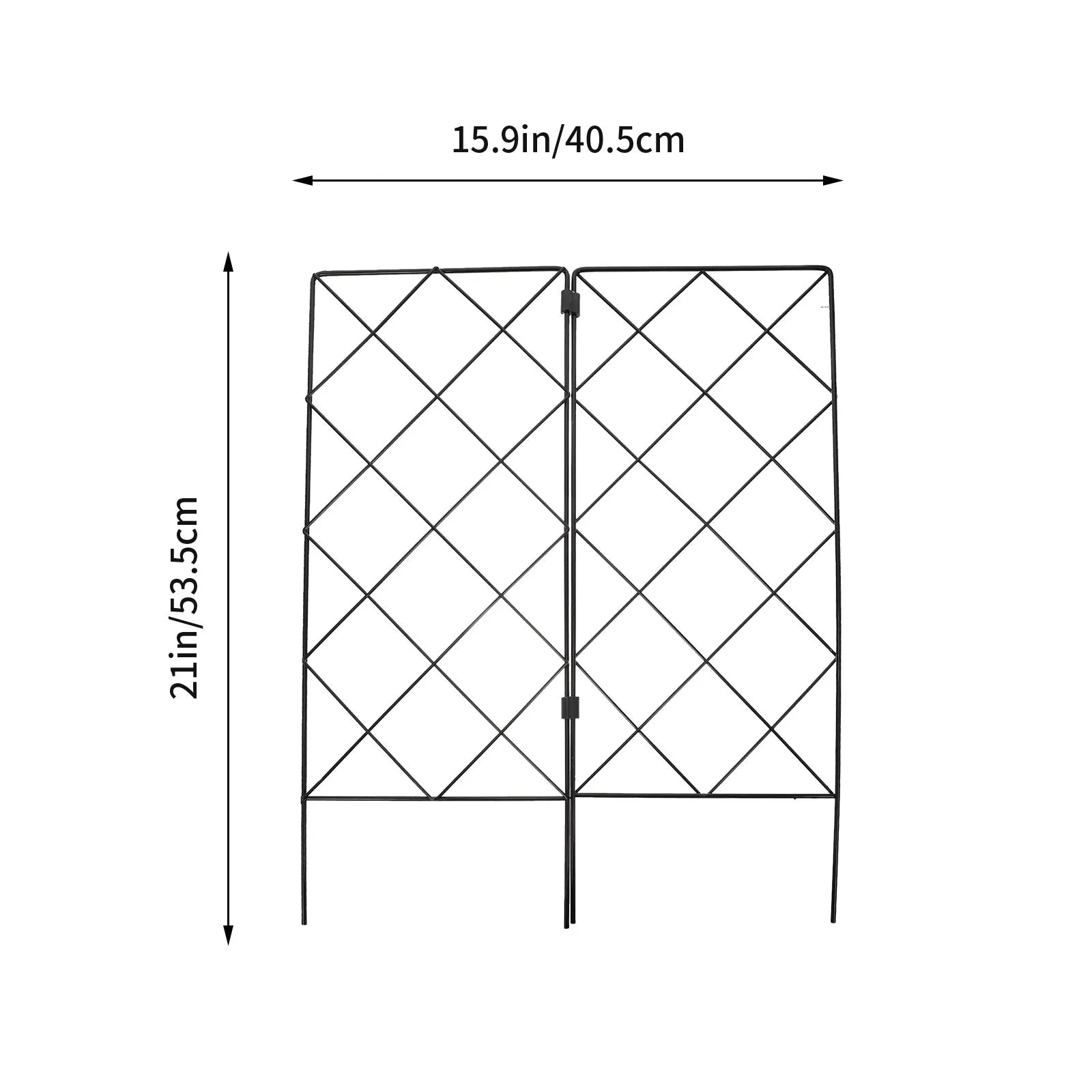 2Pcs Heavy-Duty Iron Garden Trellis for Climbing Plants Vine Support Frame Foldable Plant Climbing Rack Vertical Grow Stand Zpaxo