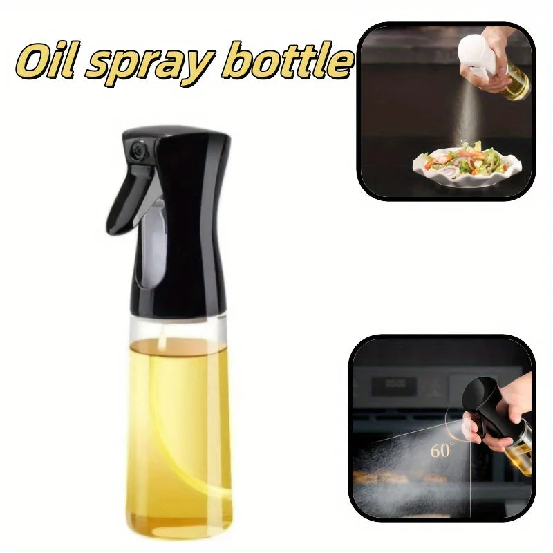 Black Kitchen Oil Bottle Cooking Oil Spray 200ml Pneumatic Spray Plastic Bottle Fitness Barbecue Spray Oil Dispenser Zpaxo