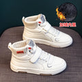 Knitted Cuff Sneakers Women Hook Loop Strap Lace Up Design Orange Zpaxo Velvet Orange 40 China Mainland